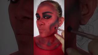 devil makeup tutorial 😈 shortsfeed shorts makeup thebones [upl. by Chilson120]