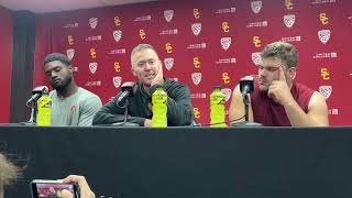 Post game press conference for USC vs UCLA [upl. by Attenahs]