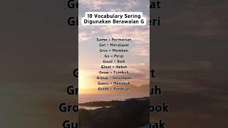 10 Vocabulary Penting Sangat Sering Digunakan Berawalan G englishlearning englishpemula [upl. by Ong464]