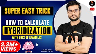 Super Easy Trick on How to Calculate Hybridization with Examples  NEET 2023 Chemistry  NCERTCBSE [upl. by Latimore]