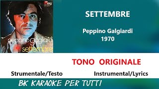 SETTEMBRE Peppino Gagliardi Karaoke StrumentaleTesto [upl. by Oneil]