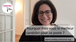 😎 Pourquoi êtesvous le meilleur candidat pour ce poste   Question Entretien dEmbauche [upl. by Saitam]