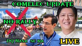 No Rally DQ Nasa SC na  Comelec Update  BLACK MPH [upl. by Ianahs]