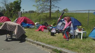 New encampments form in Portland after Bayside Trail encampment shutdown [upl. by Letsou84]