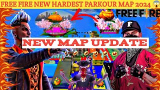 FREE FIRE NEW HARDEST PARKOUR MAP UPDATE  FF CRAFTLAND MAP CODE [upl. by Eupheemia]