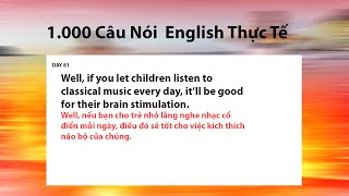 Day 81  listen to classical music good for their brain stimulation 1000 Câu English Thực Tế [upl. by Winthorpe]