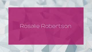 Rosalie Robertson  appearance [upl. by Erika]