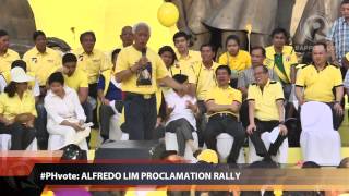 Alfredo Lims proclamation rally speech [upl. by Kirbee]