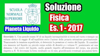 Pianeta liquido  Soluzione SNS Fisica 20171 [upl. by Geis358]