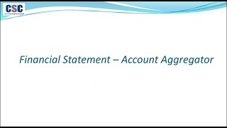 Financial Statement  Account Aggregator [upl. by Gurney]