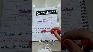 DEPRECIATION accounting depreciation class11accounts cbseclass11accounts exam [upl. by Jephthah]