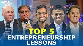 Top 5 Entrepreneurship Lessons From Most Successful Entrepreneurs  Life Lessons  Startup Stories [upl. by Alisun]