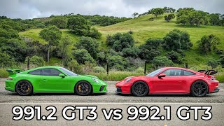 2018 Porsche 911 GT3 6MT vs 2022 Porsche 911 GT3 6MT  Head to Head Review [upl. by Orips]