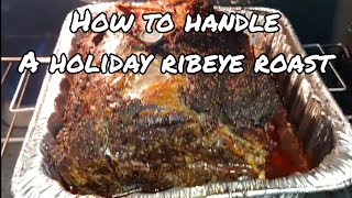 How to cook a Holiday Standing Ribeye Roast [upl. by Ahseikram]