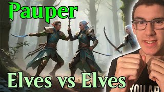 Pauper Battles Elves vs Elves Magic the Gathering Gameplay [upl. by Mady]