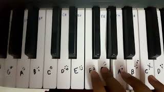 Twinkle twinkle little star Piano Tutorial [upl. by Oizirbaf]