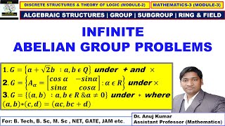 Example of Abelian Group  Example of Infinite Abelian Group  Group Theory Discrete Mathematics [upl. by Gonick187]