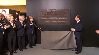 Hollande et Merkel inaugurent le Mémorial de Verdun rénové [upl. by Jeanelle]