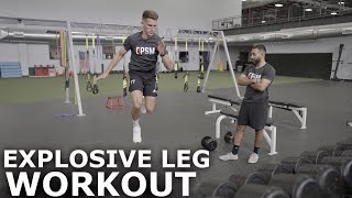 Full Explosive Leg Workout For Footballers  Increase Your Leg Power and Explosiveness [upl. by Lanza681]