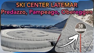 🇮🇹 Ski Center Latemar and black slope 38 Predazzo Pampeago Obereggen [upl. by Uhej]