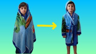 “Transform a simple towel into a bathrobe in less than an hour  Creative sewingluxury [upl. by Amsirahc]