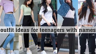 outfit ideas for teenagers with namesTHE TRENDY GIRL [upl. by Aleakcim]