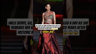 Halle Berry proves she hasnt aged a day as she rewears her iconic Oscars dress 22 years after yt [upl. by Juanita]