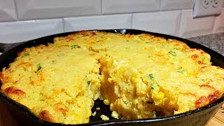 Soft Moist Jalapeno and Cheese Cornbread  Cheesy Jalapeno Cornbread [upl. by Kwei]