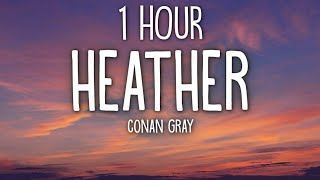 Conan Gray  Heather Lyrics 1 Hour [upl. by Aysa]