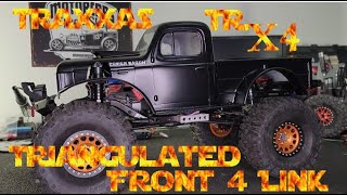 Traxxas TRX4 With A Full Triangulated Front 4 Link Set Up In The Speedshop [upl. by Sullivan644]