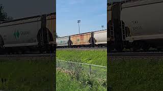 Rare Loaded Potash on the Halton with 2 DPU CN B730  July 3 2024 [upl. by Sherl952]