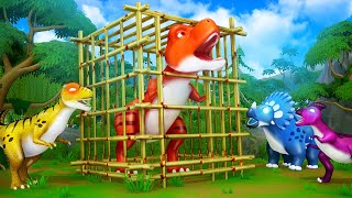 T Rex Lab Rescue Saving Baby Dinos from Allosaurus Attack Dinos Cartoon Adventure 2024 [upl. by Nahallac]