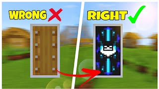 HOW TO MAKE EASY CUSTOM SHIELD IN MINECRAFT [upl. by Sacul]