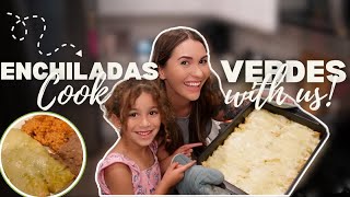 HOMEMADE ENCHILADAS VERDES RECIPE  cookingvlog [upl. by Anerres]