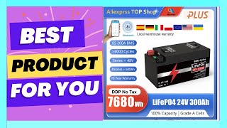 LiFePO4 Battery 24V 300Ah 200Ah 100Ah Buletooth BMS 128V [upl. by Ybocaj]