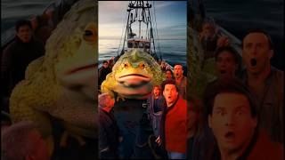 A giant pale yellowgreen toad sitting on the deck of a fishing boat [upl. by Eidoj]