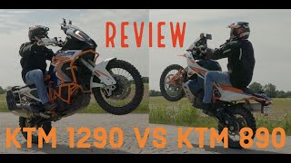 2022 KTM 1290 Super Adventure R vs 2023 890 Adventure R detailed comparison and review [upl. by Eirahcaz]