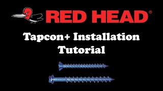 Red Head Tapcon Installation Tutorial [upl. by Retnuh]