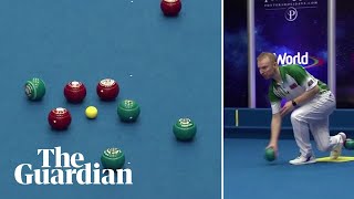 ‘That is ridiculous’ brilliant bowls shot lights up World Indoor Championships [upl. by Jonell339]