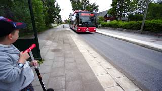 Sweden Stockholm ride with bus no 704 from Prostvägen to Huddinge Station [upl. by Melisent883]