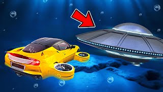 LOGGY FOUND SECRET ALIEN UFO USING SUBMARINE CAR [upl. by Watt]