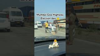 Mumbai Goa Highway on Election Day ⚠️ mumbaigoahighwaylatestupdate shortsfeed election [upl. by Cheffetz]