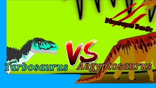 Tarbosaurus VS Aegyptosaurus  Dinosaurs Battle S2  EP9 [upl. by Ahsinel502]