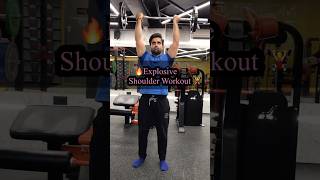 🔥Explosive shoulder workout 🏋️‍♀️ adityafitupadhyay ytshort shorts [upl. by Haslam]