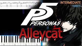 Alleycat — Persona 5 Soundrack  Piano Tutorial  SHEETS [upl. by Malilliw]