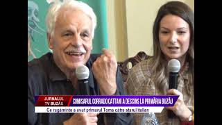 Comisarul Corrado Cattani a descins la Primaria Buzau [upl. by Elleved]