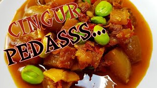 RESEP MASAK CINGUR SAPI PEDAS YANG ENAK [upl. by Tita]