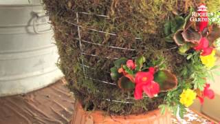 How to Make a Moss Hanging Garden Basket with Lisa [upl. by Nallak224]