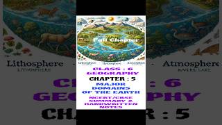 Class 6 Geography Chapter5 Major Domains of The Earthgeography ytshorts viralshort education [upl. by Anairam]