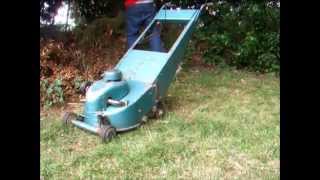 The Sound of mowing the lawn in the 1960s  Webb Rotosythe  120cc Shay 2 stroke engine [upl. by Halyahs]